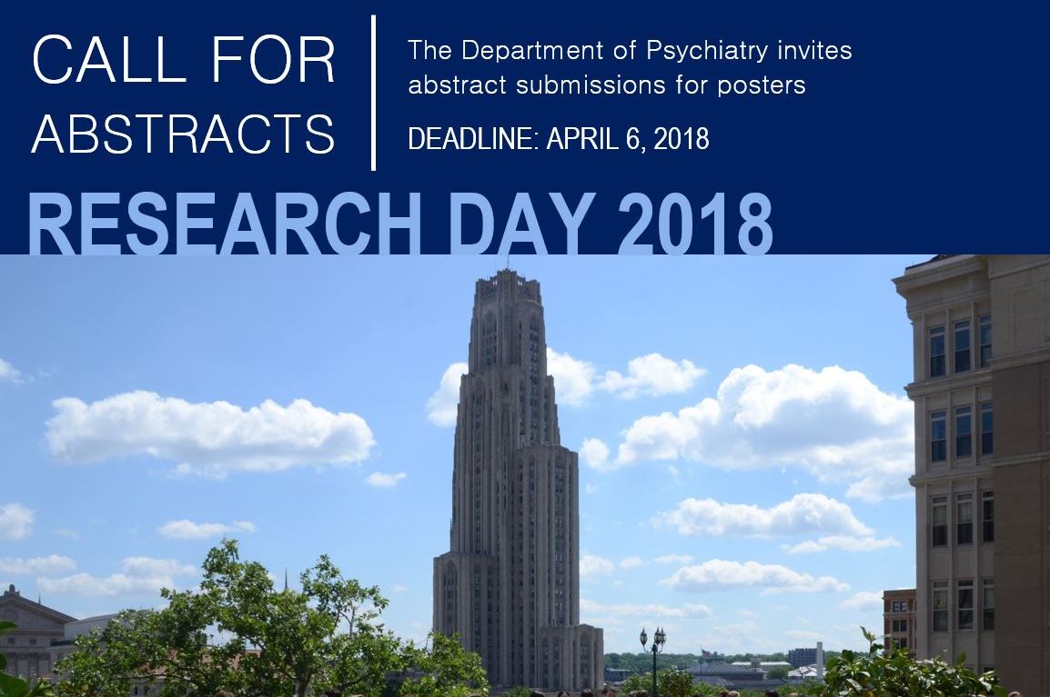 2018 Research Day Call for Abstracts Announcement 2018 Research Day Call for Abstracts Announcement
