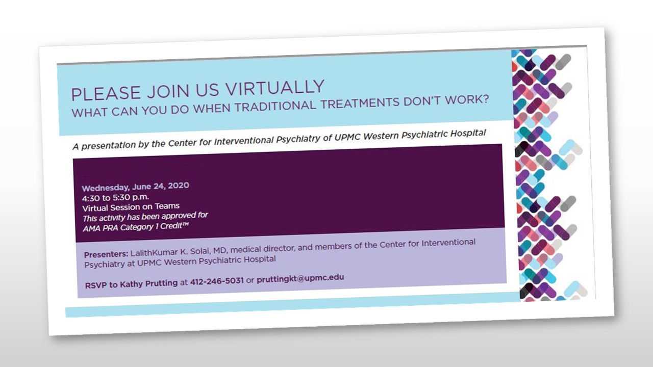 Center for Interventional Psychiatry June 24th Teams Session