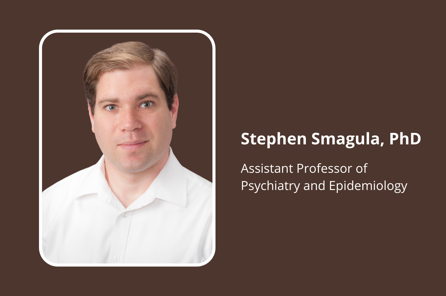 Dr. Stephen Smagula Talks About Circadian Rest-Activity Rhythm and Risk for Depression Dr. Stephen Smagula Talks About Circadian Rest-Activity Rhythm and Risk for Depression
