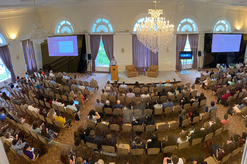Audience watching a talk