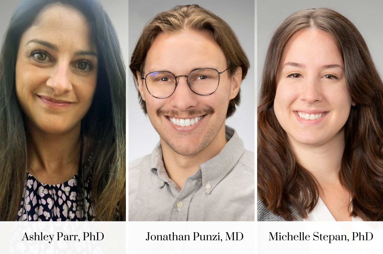 The Department of Psychiatry Welcomes Drs. Parr, Stepan and Punzi