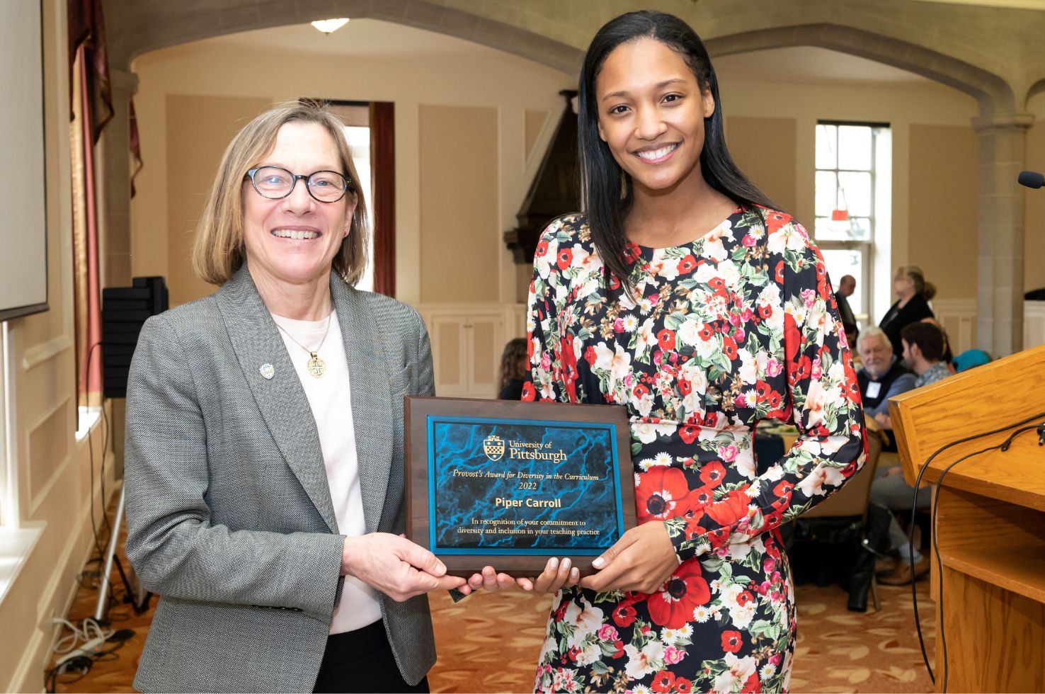 Dr. Piper Carroll Accepts Her Award