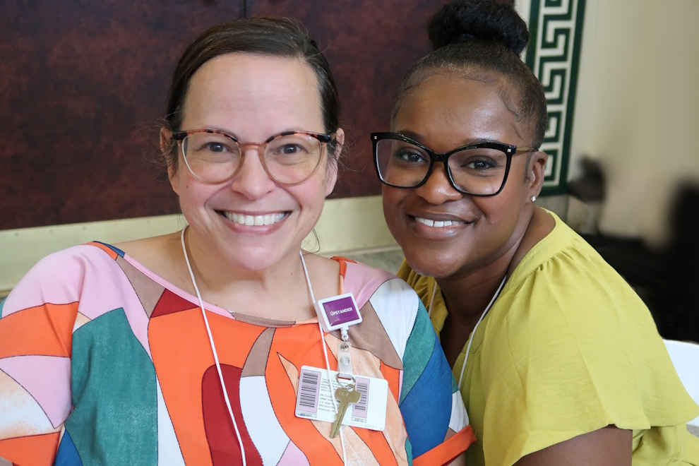 Two staff members