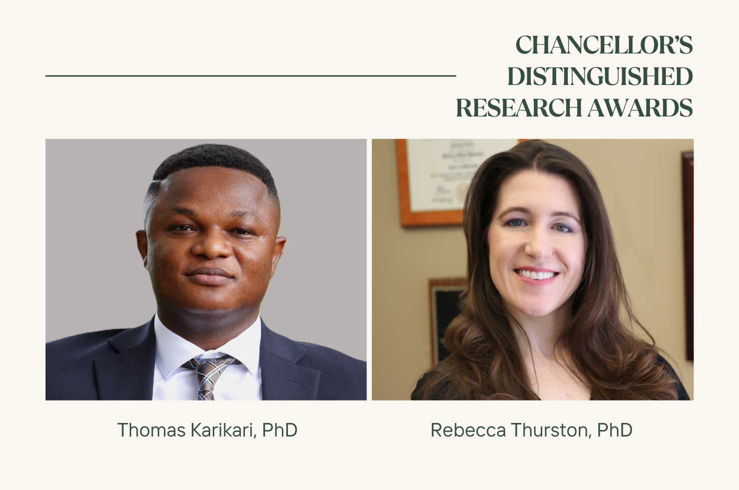 Drs. Thomas Karikari and Rebecca Thurston