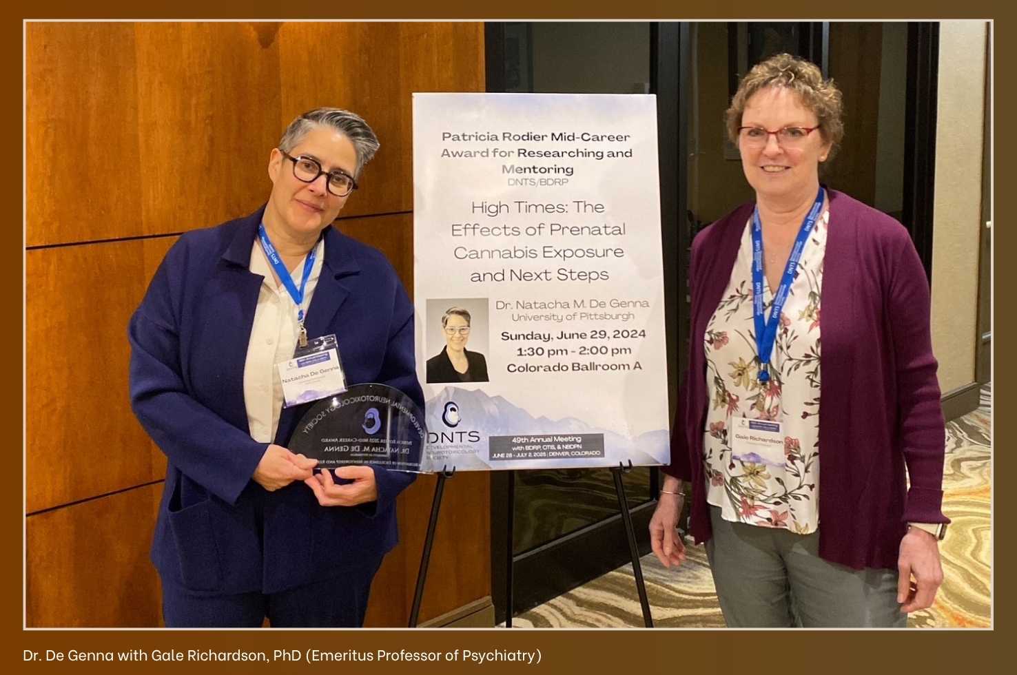 Dr. Natacha De Ganna Receives Award