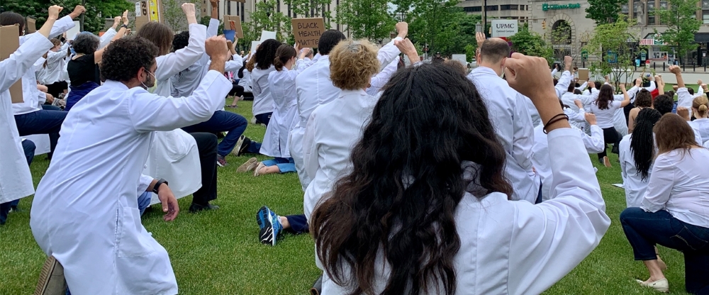 Department of Psychiatry Members Participate in the White Coats against Racism Kneel
