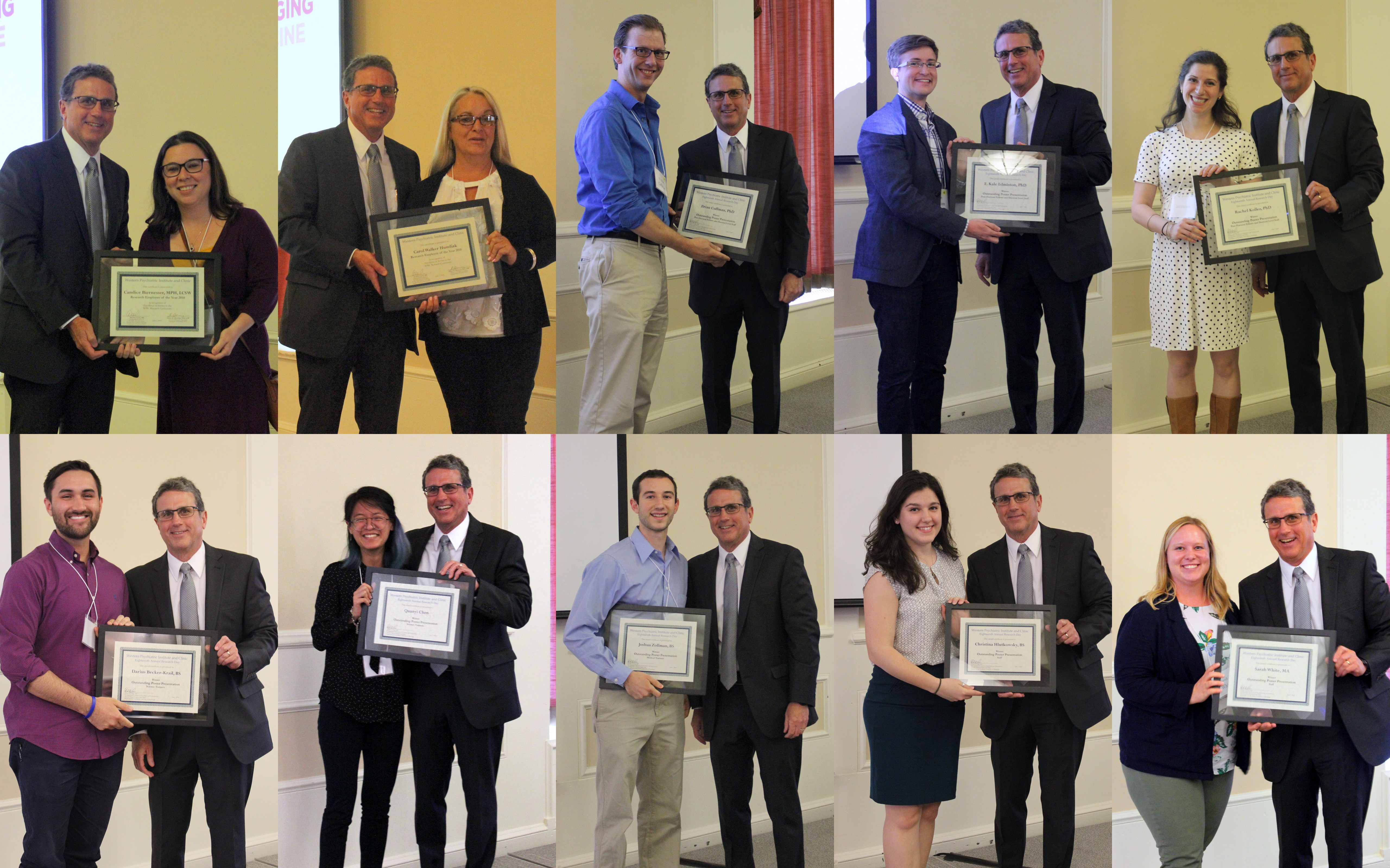 2018 Department of Psychiatry Research Day Best Poster Prize Recipients