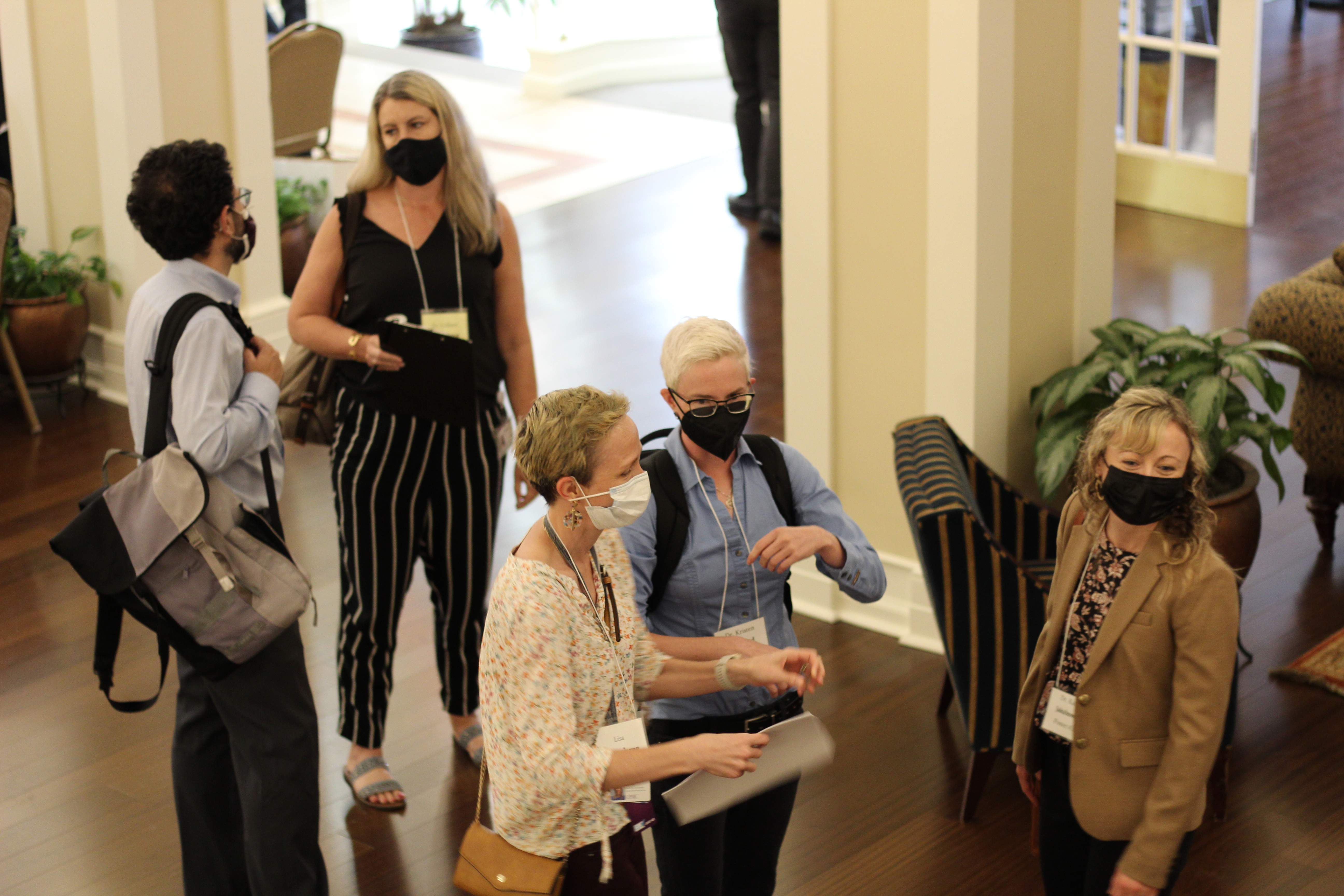 Colleagues Socialize at the 2021 Research Half Day and Research Resources Revue