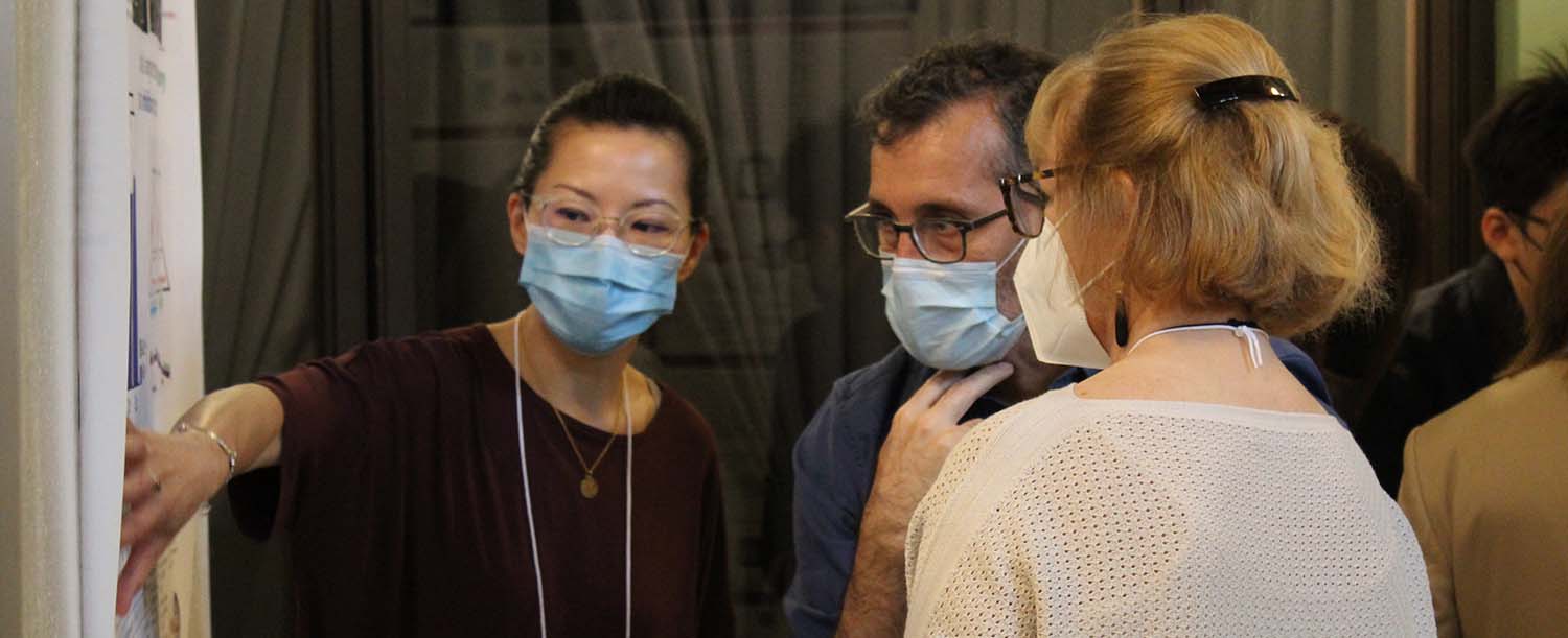 Postdoctoral Fellow, Cindy Chou, MD, PhD, presents her poster at Research Day 2022