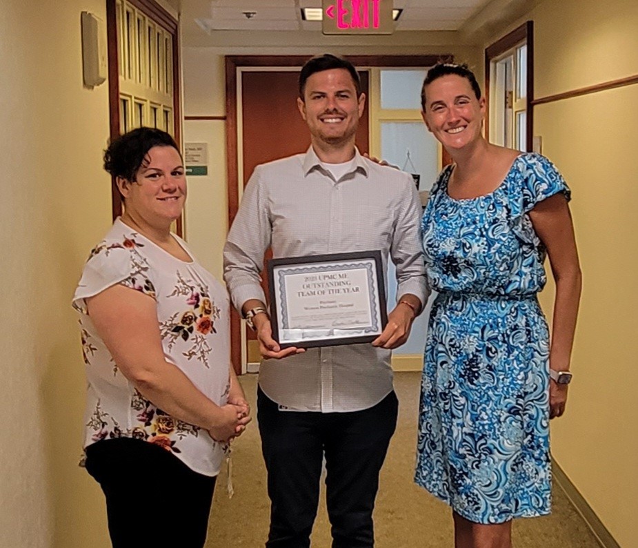 Meghan and Eric with Brittany Rosser of UPMC GME