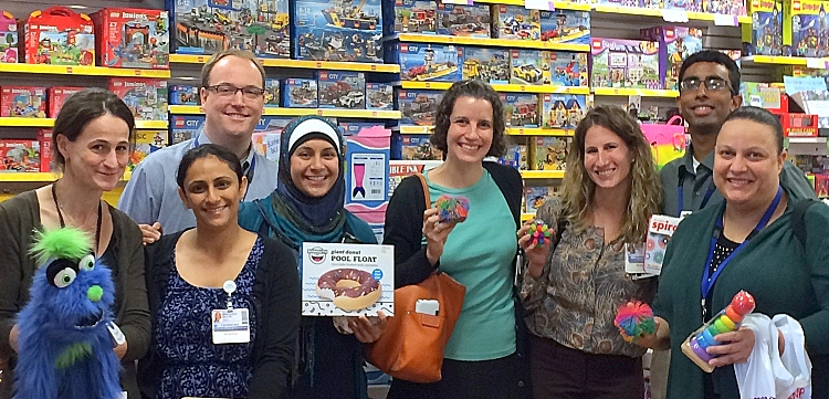 As part of their orientation, our child and adolescent psychiatry fellows buy toys for their offices.