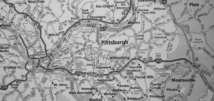 Map of Pittsburgh