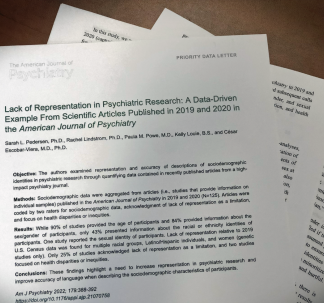 American Journal of Psychiatry: Evidence of Lack of Representation in Psychiatric Research