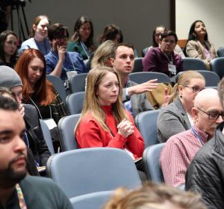 Clinician Educator Showcase Attendees in the Auditorium